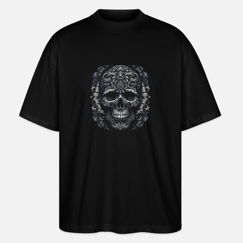 Komplizierter Akanthus - Stanley/Stella Oversized Unisex Bio T-Shirt Blaster 2.0 - Schwarz
