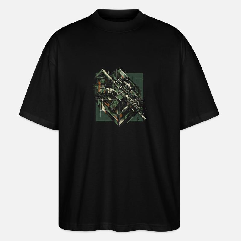 Taktisches Präzisions-Framework - Stanley/Stella Oversized Unisex Bio T-Shirt Blaster 2.0 - Schwarz