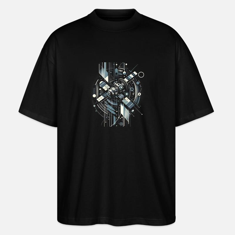 Surveillance orbitale par satellite - T-shirt bio Blaster 2.0 coupe oversize Stanley/Stella Unisexe - noir