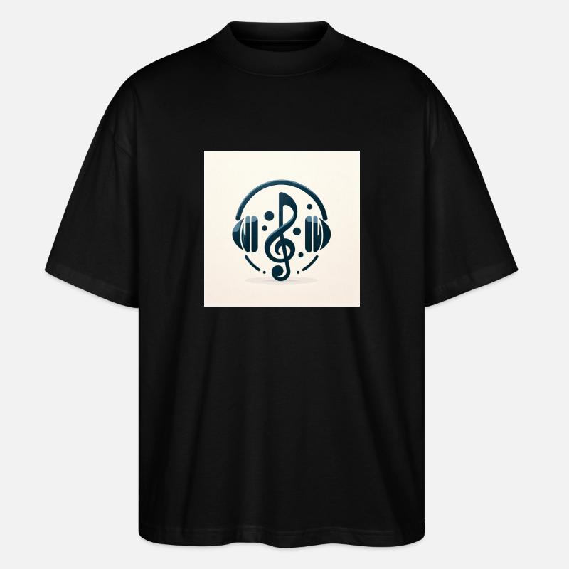 Élégance mélodique - T-shirt bio Blaster 2.0 coupe oversize Stanley/Stella Unisexe - noir