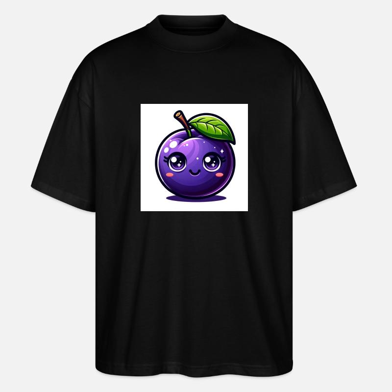 Violet prune - T-shirt bio Blaster 2.0 coupe oversize Stanley/Stella Unisexe - noir