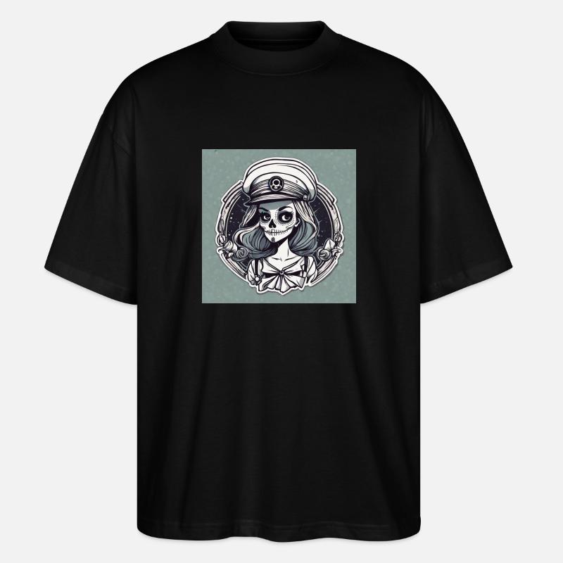 Captaingirl - Stanley/Stella Oversized Unisex Bio T-Shirt Blaster 2.0 - Schwarz