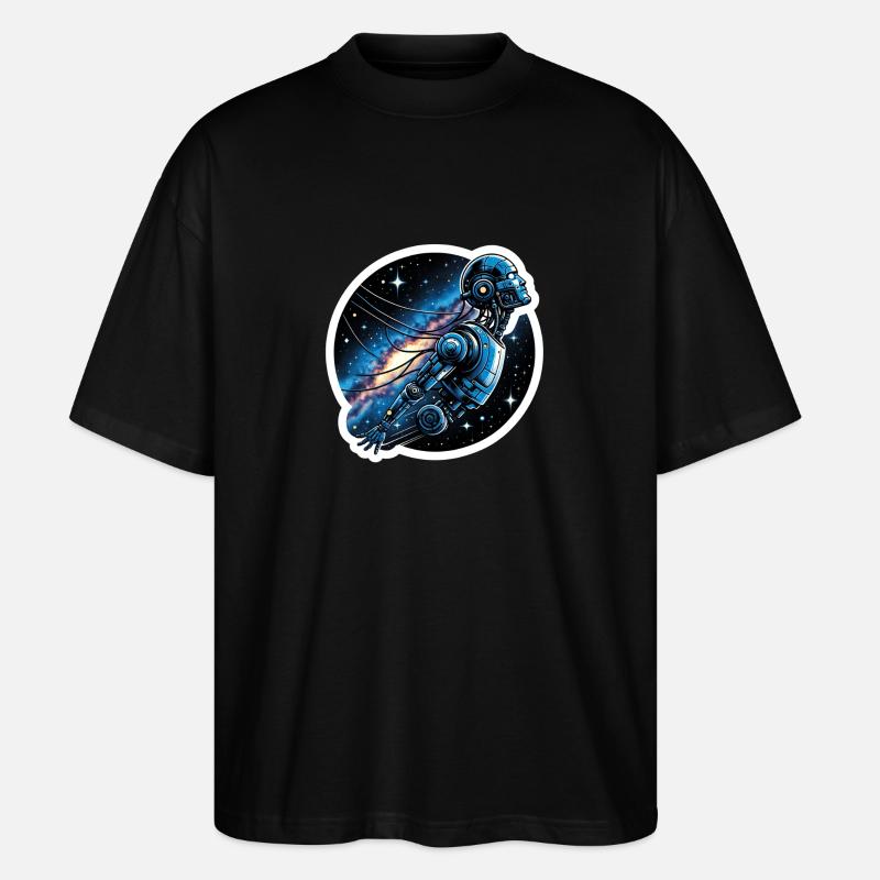 Cyborg de l’espace - T-shirt bio Blaster 2.0 coupe oversize Stanley/Stella Unisexe - noir