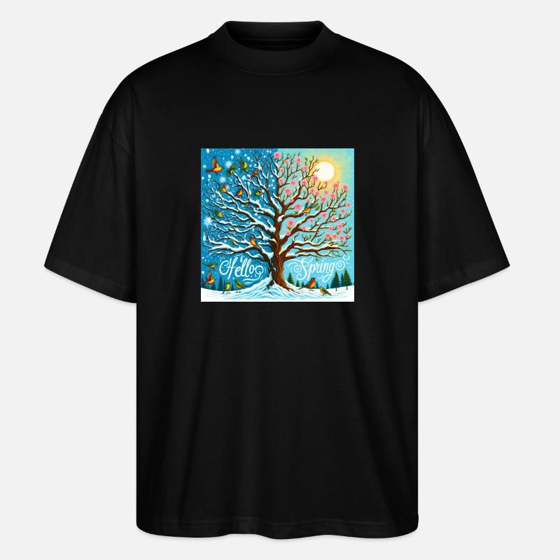 hello spring - T-shirt bio Blaster 2.0 coupe oversize Stanley/Stella Unisexe - noir