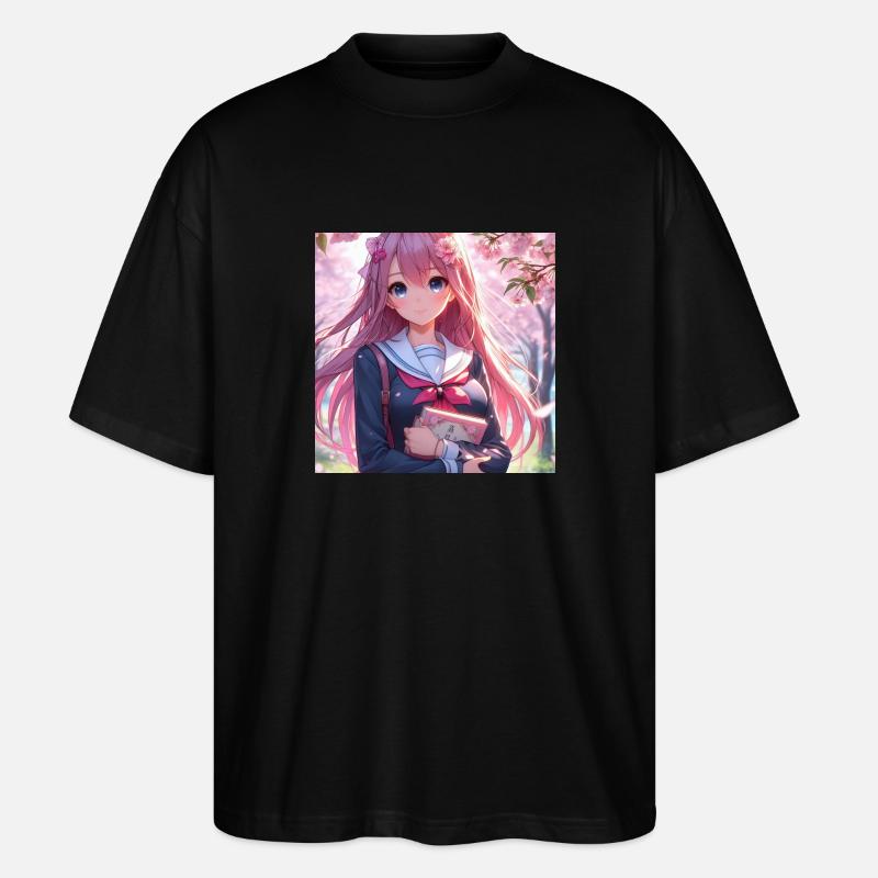 Anime-Schule - Stanley/Stella Oversized Unisex Bio T-Shirt Blaster 2.0 - Schwarz