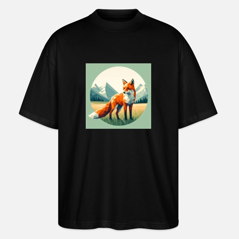 Fuchs - Stanley/Stella Oversized Unisex Bio T-Shirt Blaster 2.0 - Schwarz