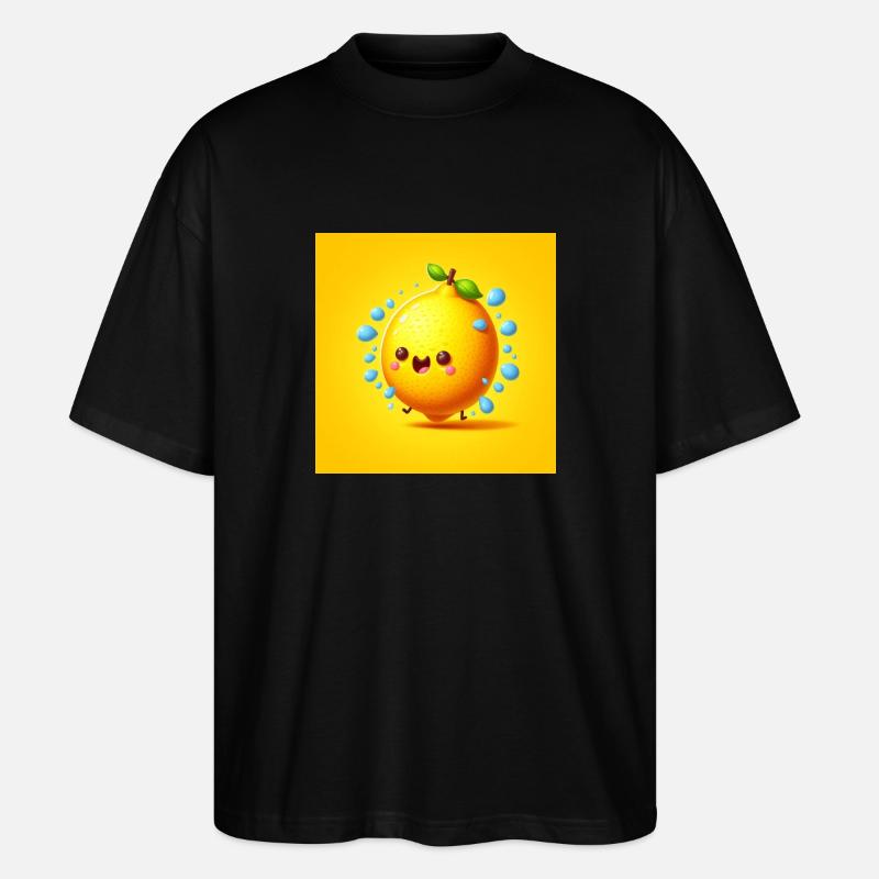Joyeuse éclaboussure d’agrumes - T-shirt bio Blaster 2.0 coupe oversize Stanley/Stella Unisexe - noir