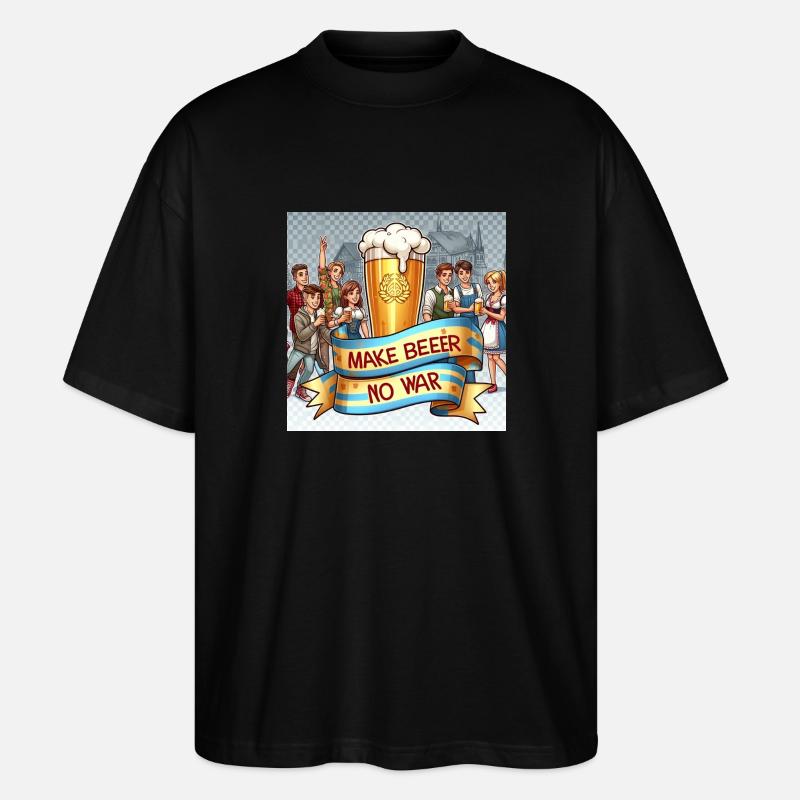 Make Beer no War 5 - Stanley/Stella Oversized Unisex Bio T-Shirt Blaster 2.0 - Schwarz