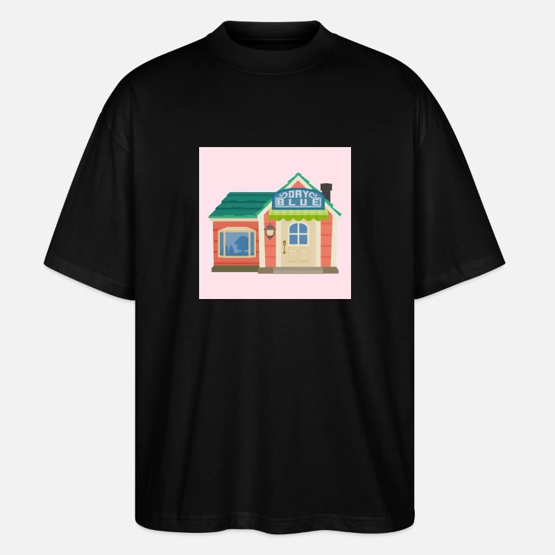 Videospiel inspiriertes Häusschen - Stanley/Stella Oversized Unisex Bio T-Shirt Blaster 2.0 - Schwarz