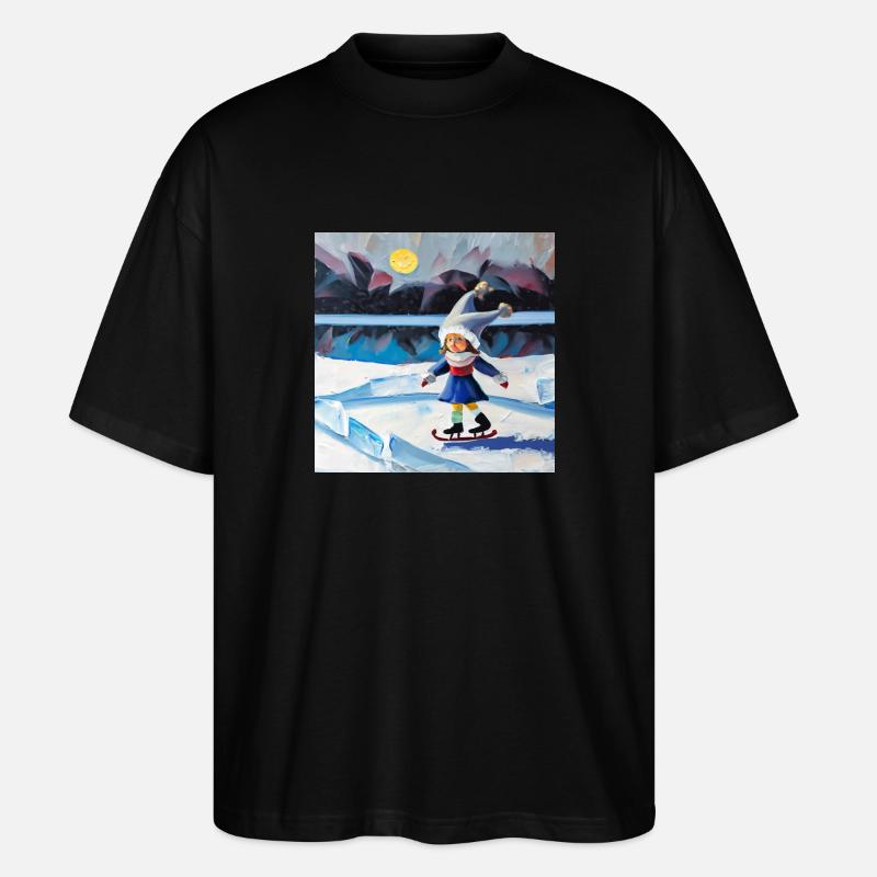 Das Wunder des Winters - Stanley/Stella Oversized Unisex Bio T-Shirt Blaster 2.0 - Schwarz