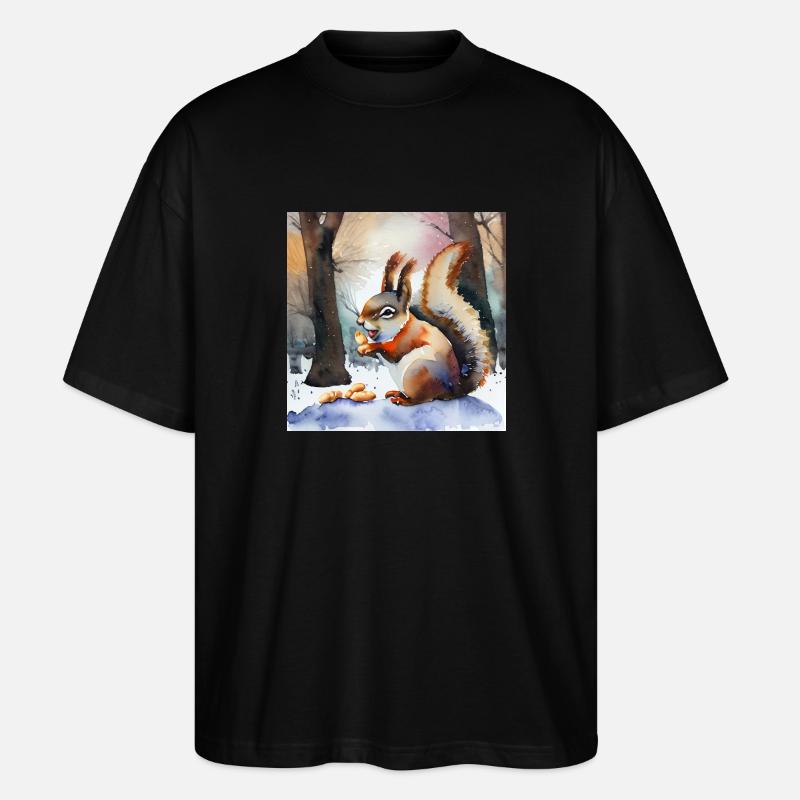Schätze des Winters - Stanley/Stella Oversized Unisex Bio T-Shirt Blaster 2.0 - Schwarz