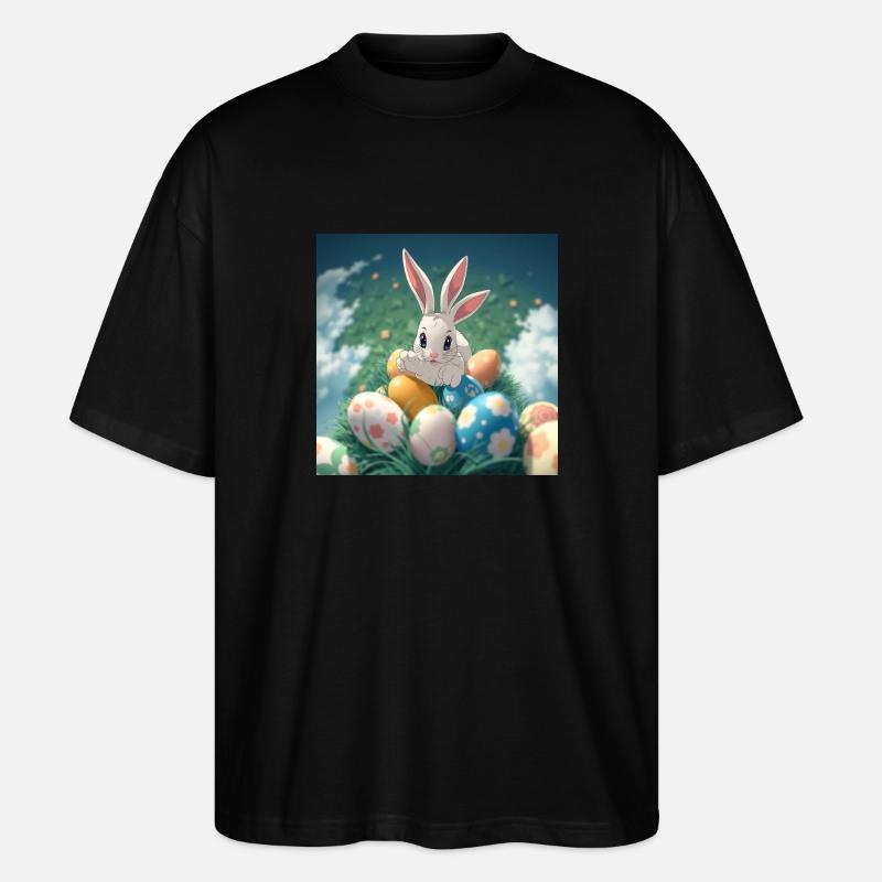 Hasenzauber & Eierregen - Stanley/Stella Oversized Unisex Bio T-Shirt Blaster 2.0 - Schwarz