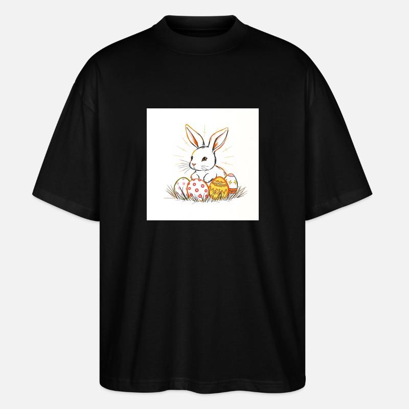 Kunterbuntes Osterfest - Stanley/Stella Oversized Unisex Bio T-Shirt Blaster 2.0 - Schwarz