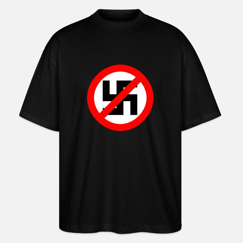 gegen Nazis - Stanley/Stella Oversized Unisex Bio T-Shirt Blaster 2.0 - Schwarz