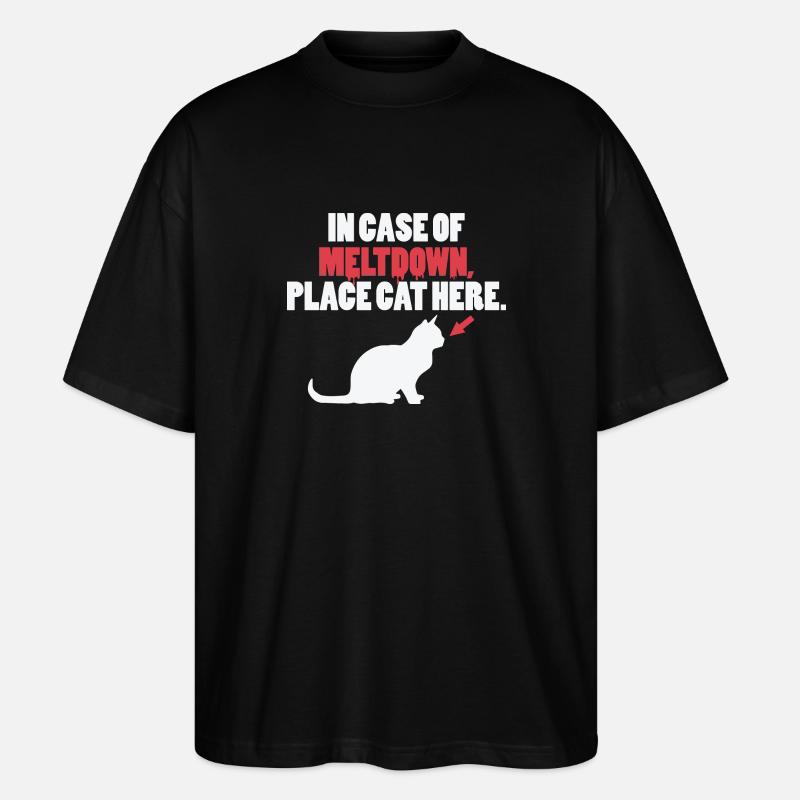 Lustige Katze - Stanley/Stella Oversized Unisex Bio T-Shirt Blaster 2.0 - Schwarz