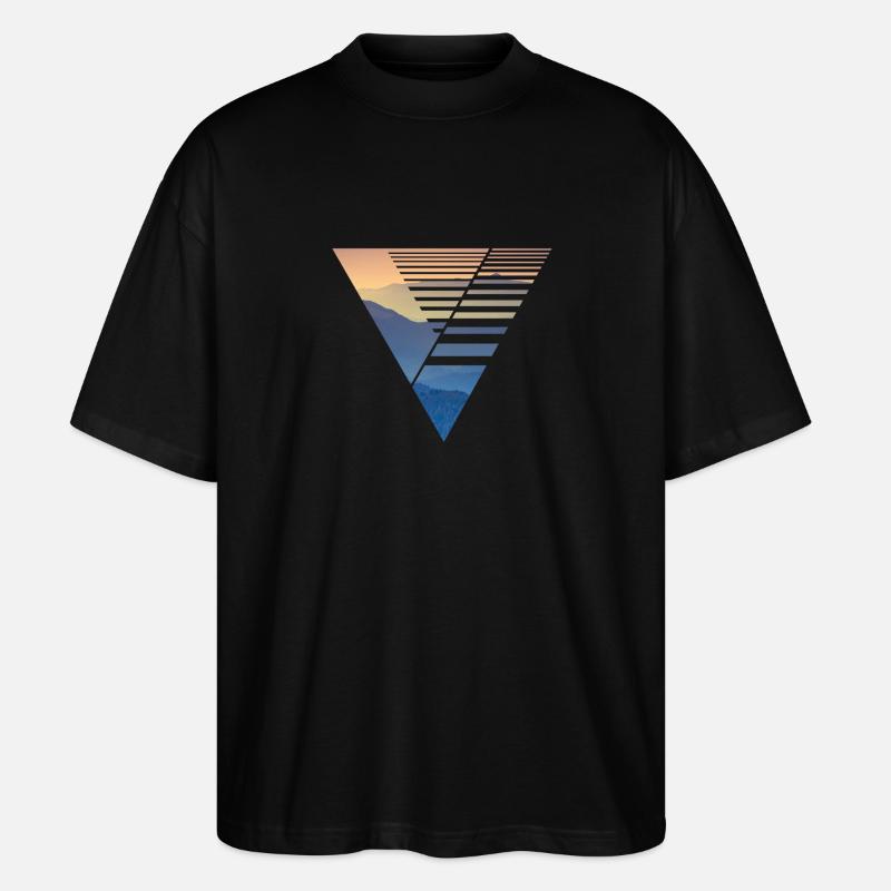 Vector Design Triangle - Stanley/Stella Oversized Unisex Organic T-shirt Blaster 2.0 - black