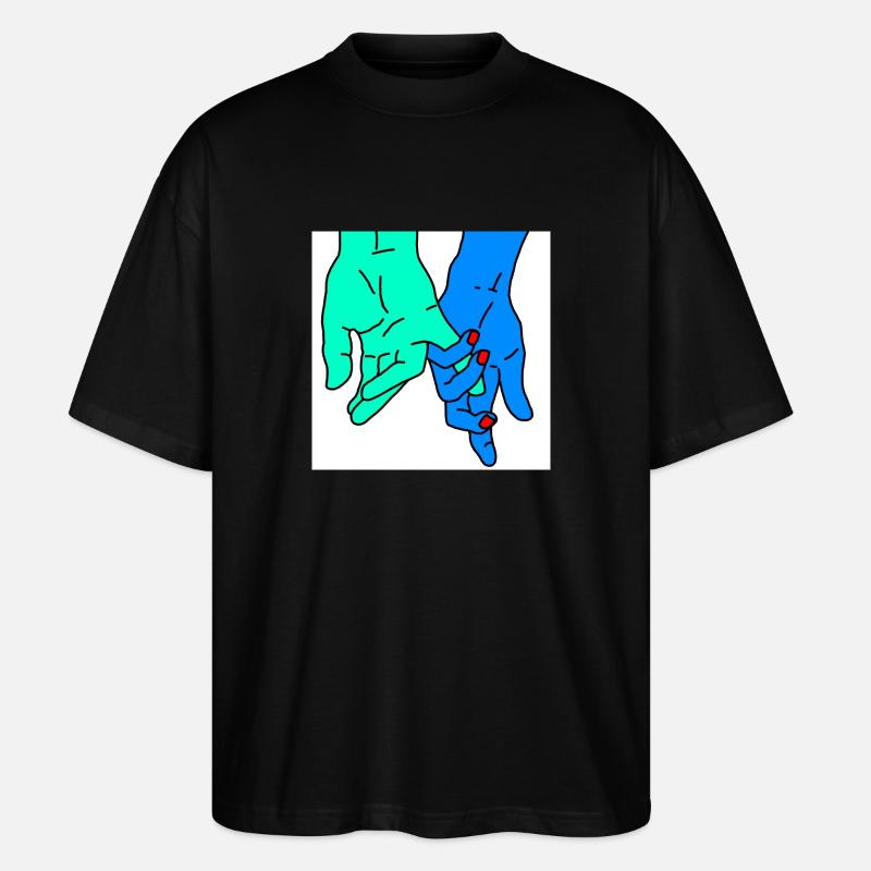mains vertes - T-shirt bio Blaster 2.0 coupe oversize Stanley/Stella Unisexe - noir