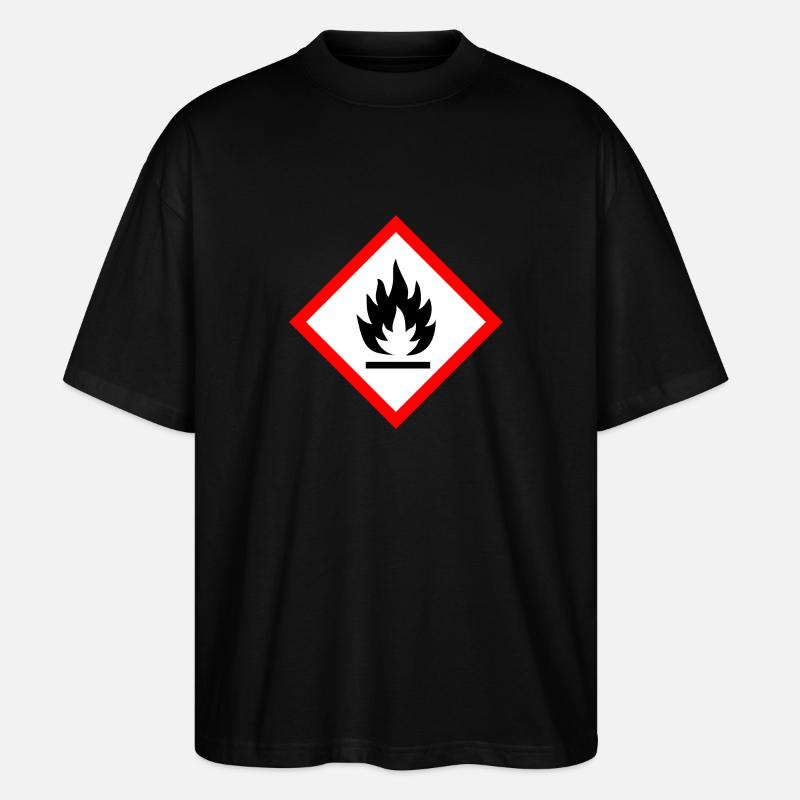 Vorsicht Entflammbar - Stanley/Stella Oversized Unisex Bio T-Shirt Blaster 2.0 - Schwarz