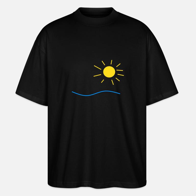 Sonne und Meer - Stanley/Stella Oversized Unisex Bio T-Shirt Blaster 2.0 - Schwarz