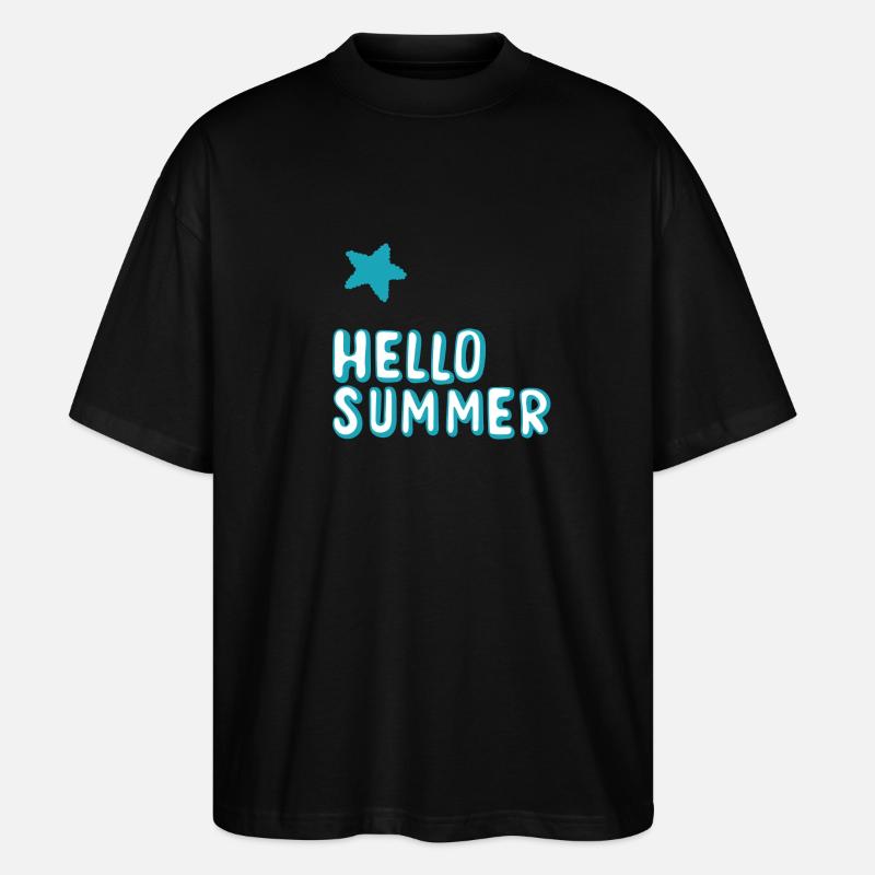 Hello Summer - Stanley/Stella Oversized Unisex Bio T-Shirt Blaster 2.0 - Schwarz