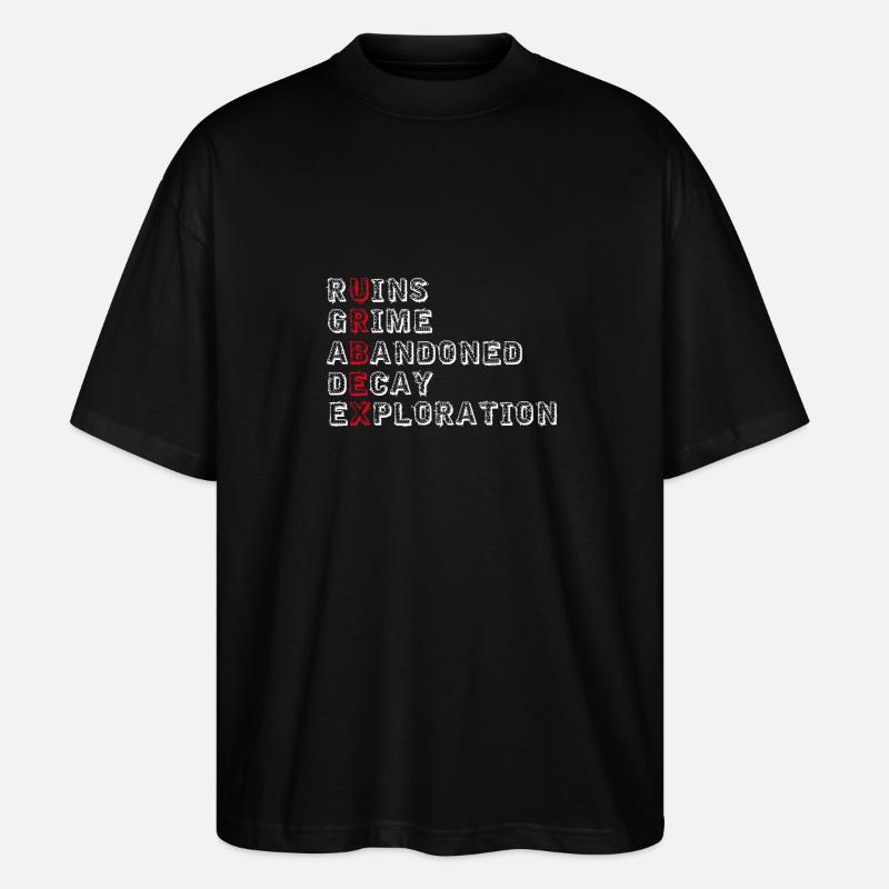 Urbex en mots - T-shirt bio Blaster 2.0 coupe oversize Stanley/Stella Unisexe - noir