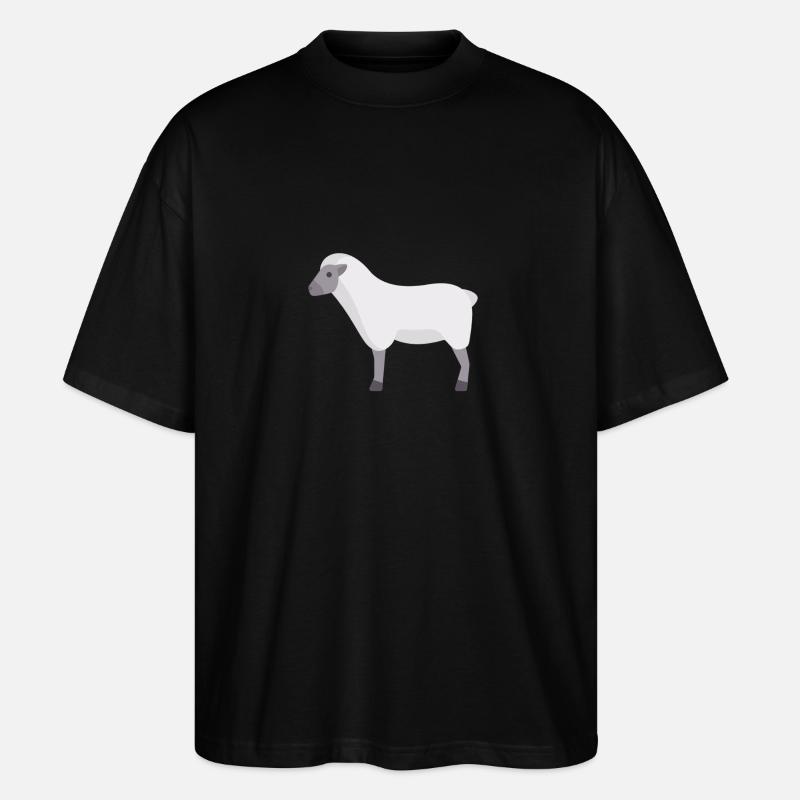 mouton de nuage blanc - T-shirt bio Blaster 2.0 coupe oversize Stanley/Stella Unisexe - noir