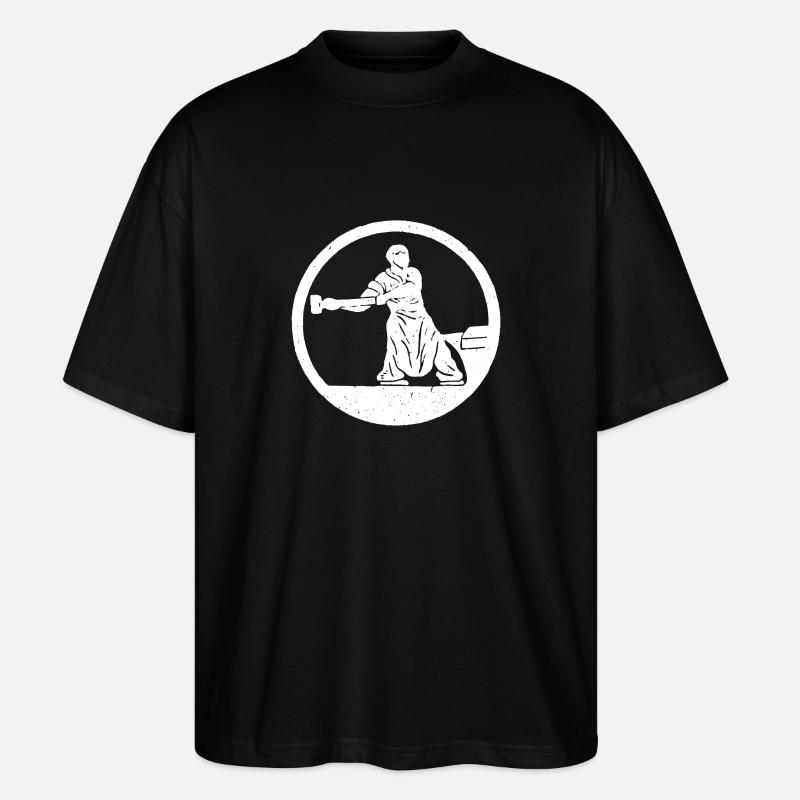 Blacksmith and anvil - Stanley/Stella Oversized Unisex Organic T-shirt Blaster 2.0 - black
