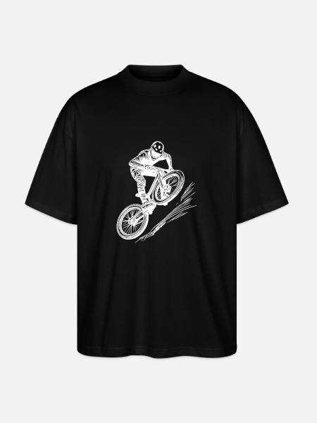 VTT avec vélo de descente - T-shirt bio Blaster 2.0 coupe oversize Stanley/Stella Unisexe - noir