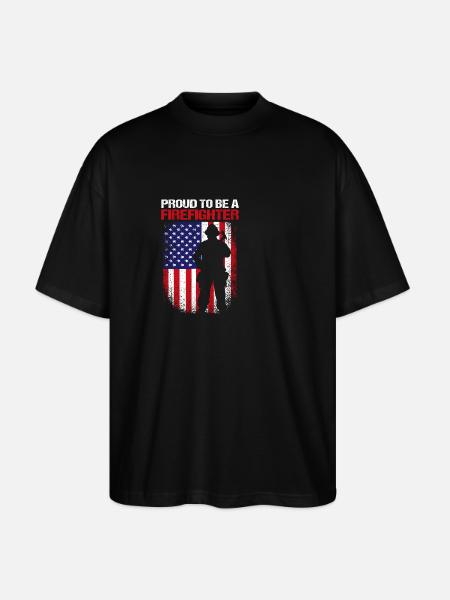 Firefighter Fire Brigade - Stanley/Stella Oversized Unisex Organic T-shirt Blaster 2.0 - black