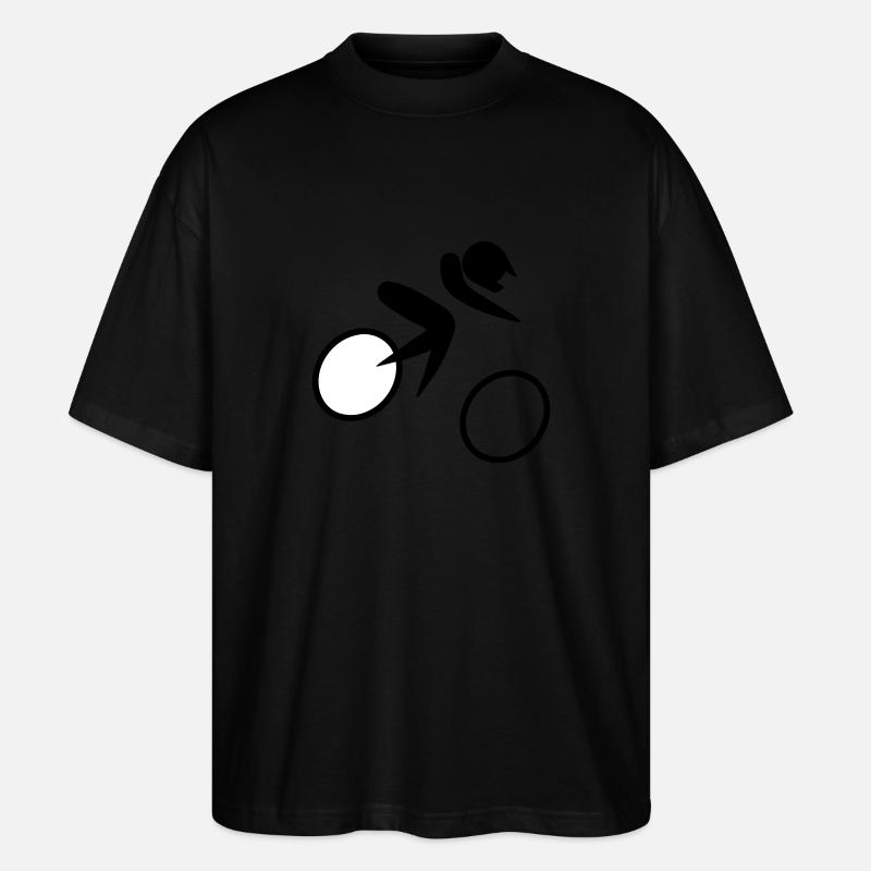 Terrain Courses de vélos - T-shirt bio Blaster 2.0 coupe oversize Stanley/Stella Unisexe - noir