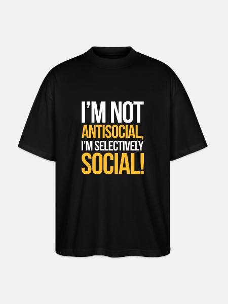Antisocial - Stanley/Stella Oversized Unisex Organic T-shirt Blaster 2.0 - black