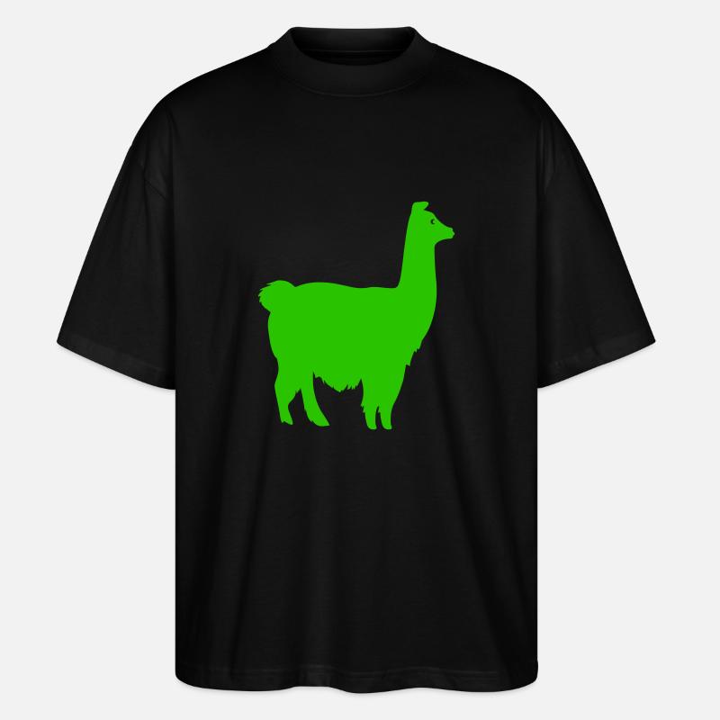lama silhouette - Stanley/Stella Oversized Unisex Bio T-Shirt Blaster 2.0 - Schwarz