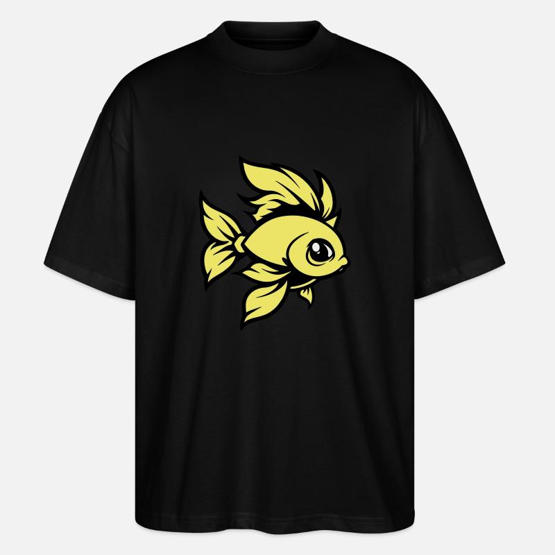 goldfisch fisch comic tier - Stanley/Stella Oversized Unisex Bio T-Shirt Blaster 2.0 - Schwarz