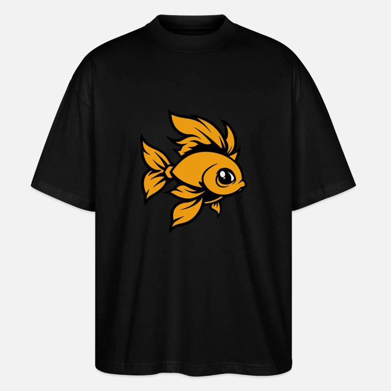 Goldfish Fish Comic - Stanley/Stella Oversized Unisex Organic T-shirt Blaster 2.0 - black
