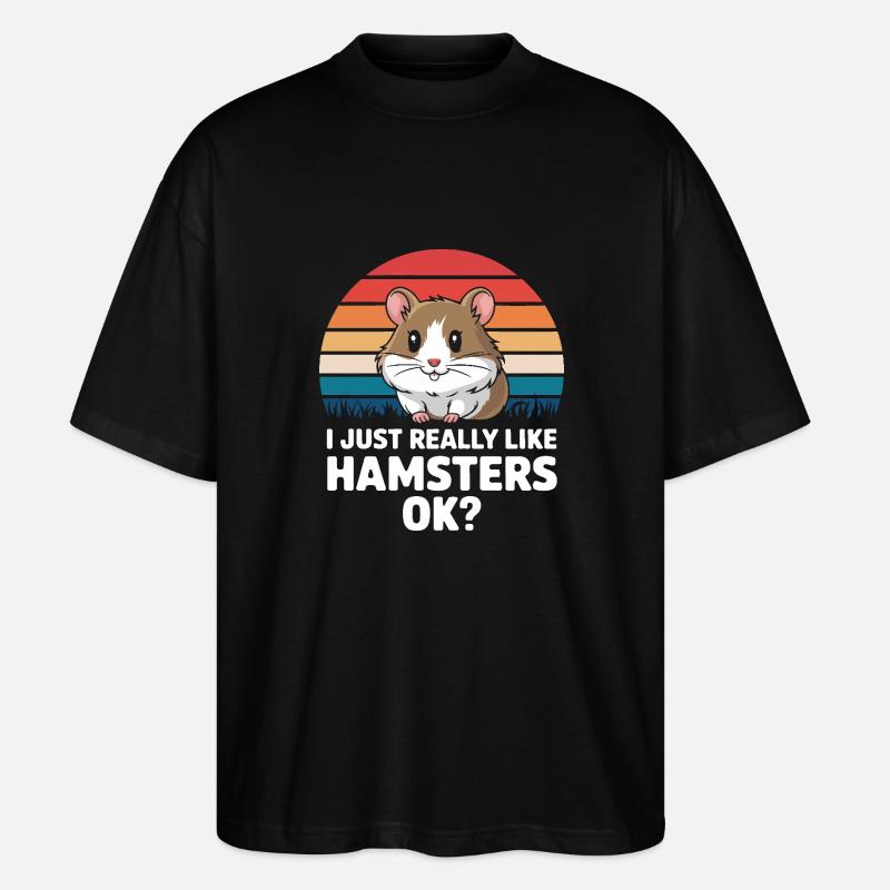 Hamster - Stanley/Stella Oversized Unisex Bio T-Shirt Blaster 2.0 - Schwarz