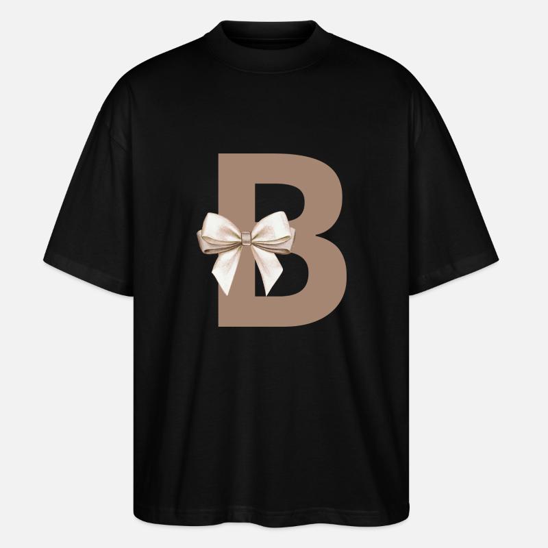 Buchstaben-B-Knoten - Stanley/Stella Oversized Unisex Bio T-Shirt Blaster 2.0 - Schwarz