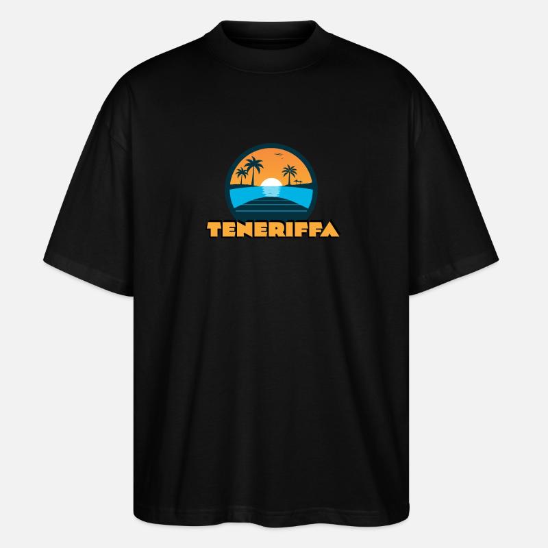 Tenerife Coucher de soleil - T-shirt bio Blaster 2.0 coupe oversize Stanley/Stella Unisexe - noir
