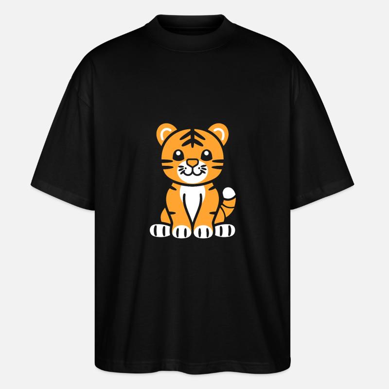 Tiger - Stanley/Stella Oversized Unisex Bio T-Shirt Blaster 2.0 - Schwarz