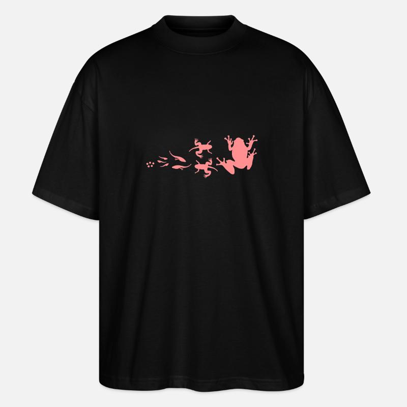 évolution-grenouille - T-shirt bio Blaster 2.0 coupe oversize Stanley/Stella Unisexe - noir