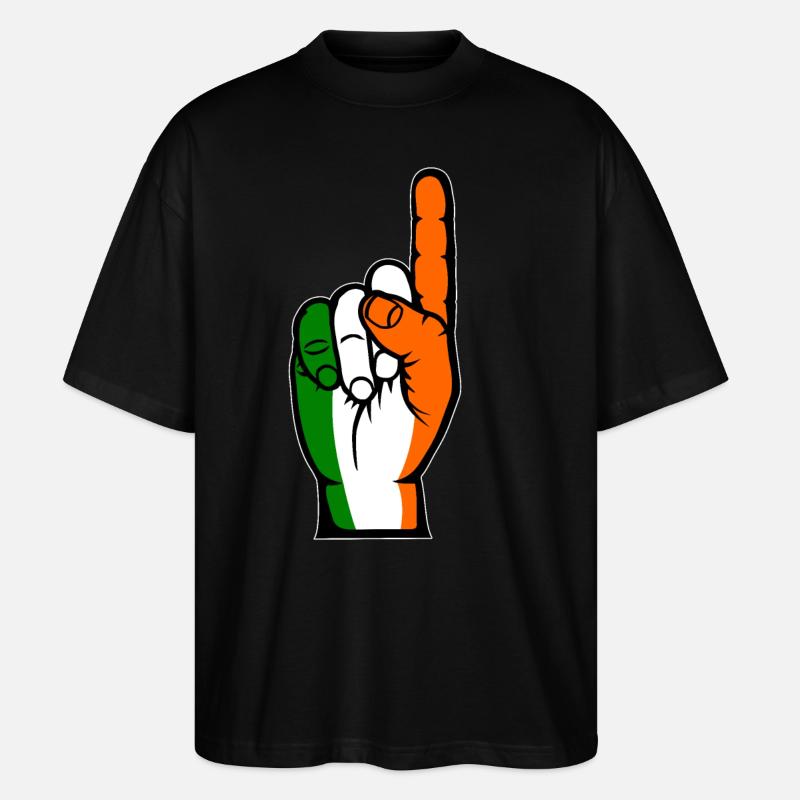 Drapeau de l’Irlande numéro 1 - T-shirt bio Blaster 2.0 coupe oversize Stanley/Stella Unisexe - noir