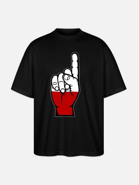 Poland Flag Number 1 - Stanley/Stella Oversized Unisex Organic T-shirt Blaster 2.0 - black