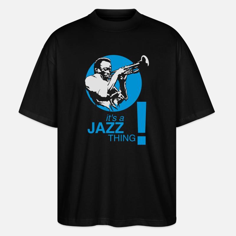 Jazz thing flex - Stanley/Stella Oversized Unisex Bio T-Shirt Blaster 2.0 - Schwarz
