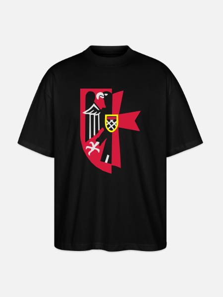 Wappen Sudetenland - Stanley/Stella Oversized Unisex Bio T-Shirt Blaster 2.0 - Schwarz