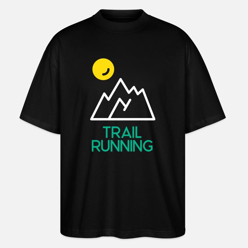 Trailrunning - Stanley/Stella Oversized Unisex Bio T-Shirt Blaster 2.0 - Schwarz