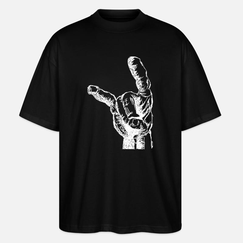 La main de Headbanger - T-shirt bio Blaster 2.0 coupe oversize Stanley/Stella Unisexe - noir