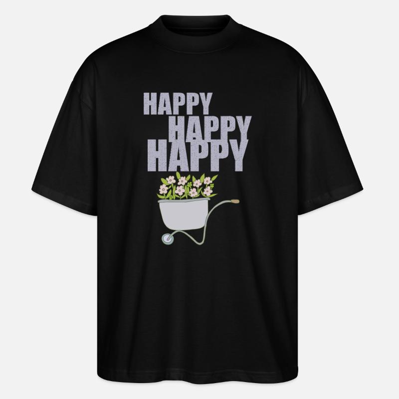 BROUETTES HEUREUSES - T-shirt bio Blaster 2.0 coupe oversize Stanley/Stella Unisexe - noir