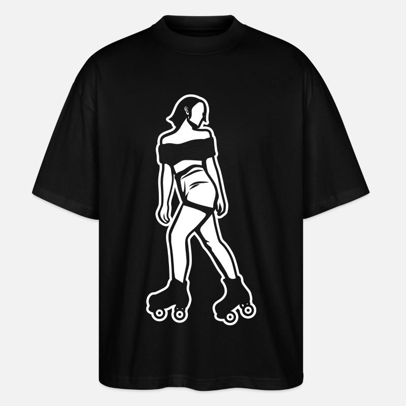 Rollerskates Mädchen - Stanley/Stella Oversized Unisex Bio T-Shirt Blaster 2.0 - Schwarz
