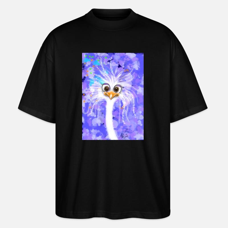 Fabelhafter flauschiger Strauß - Stanley/Stella Oversized Unisex Bio T-Shirt Blaster 2.0 - Schwarz