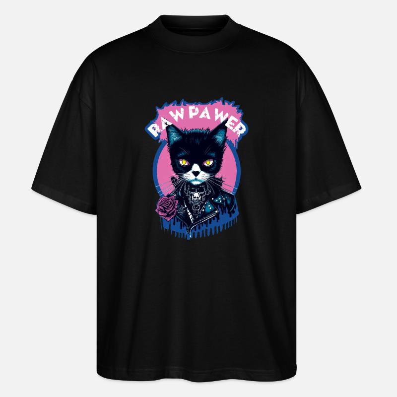 Gothic Katze - Stanley/Stella Oversized Unisex Bio T-Shirt Blaster 2.0 - Schwarz