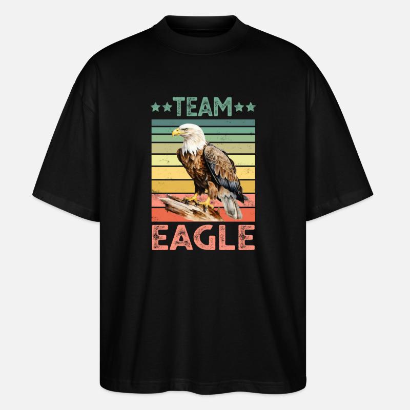 Eagle Bald Eagle - Stanley/Stella Oversized Unisex Organic T-shirt Blaster 2.0 - black